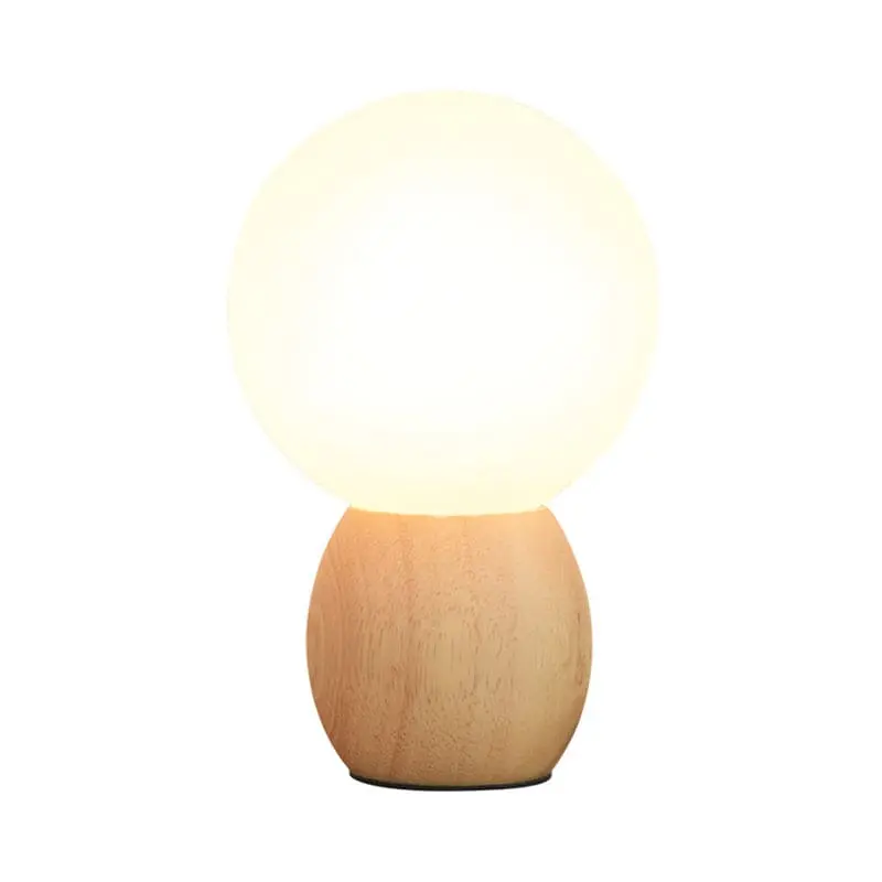 ÉclatBois - Lampe de Nuit à Boules avec Socle en Bois Naturel – Image 5