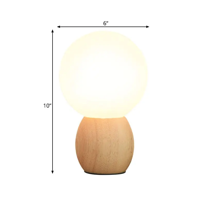 ÉclatBois - Lampe de Nuit à Boules avec Socle en Bois Naturel – Image 4