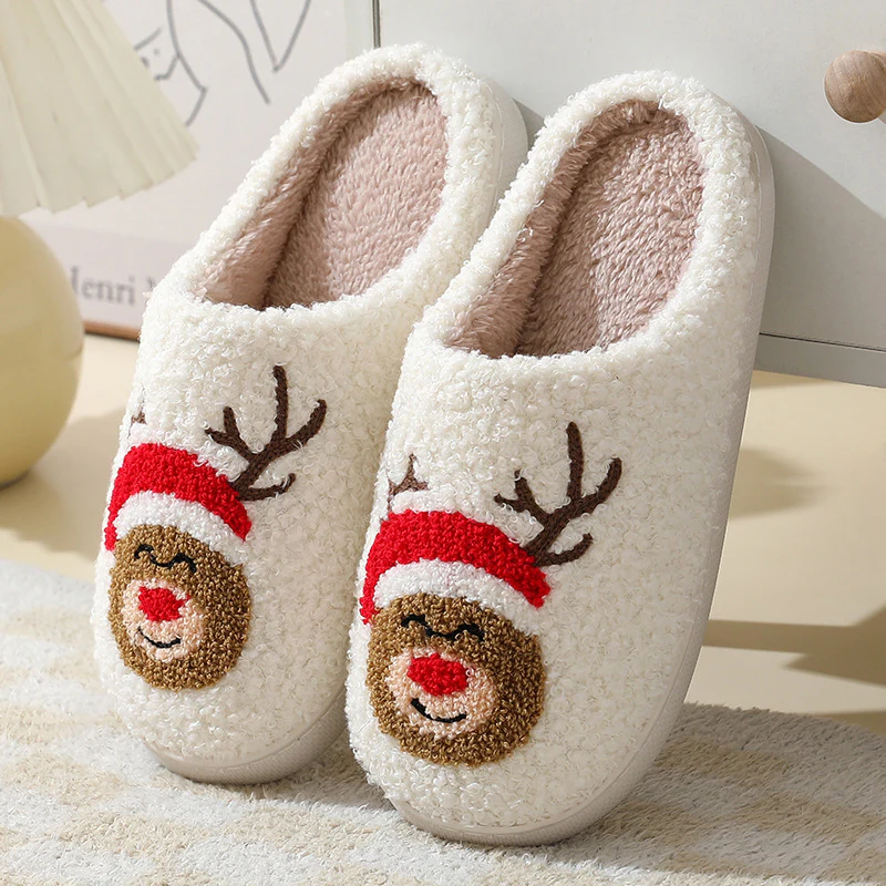 Chaleur Douillette - Chaussons en coton mignons de Noël pour couples – Image 7