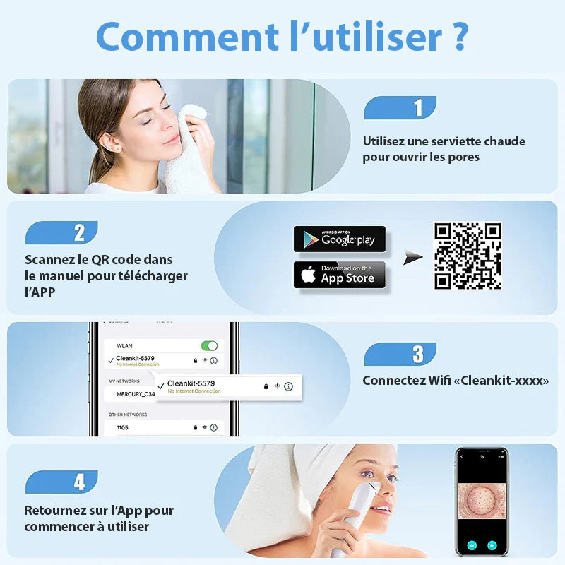 Aspirateur Point Noir avec Camera - Extracteur de Comédons & Nettoyeur de Pores Professionnel – Image 8