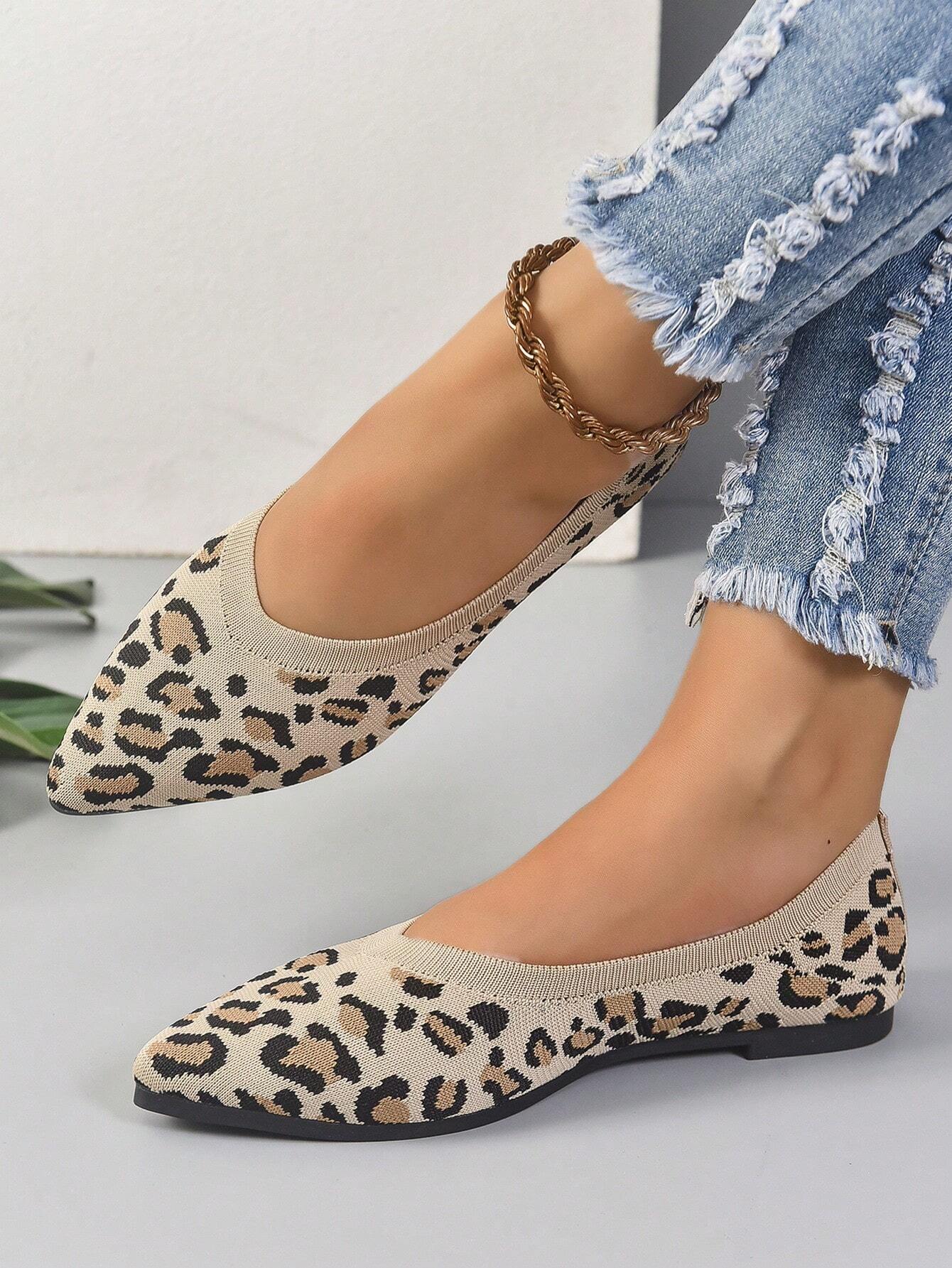 Chaussures à Motif Léopard en Tricot – Image 5