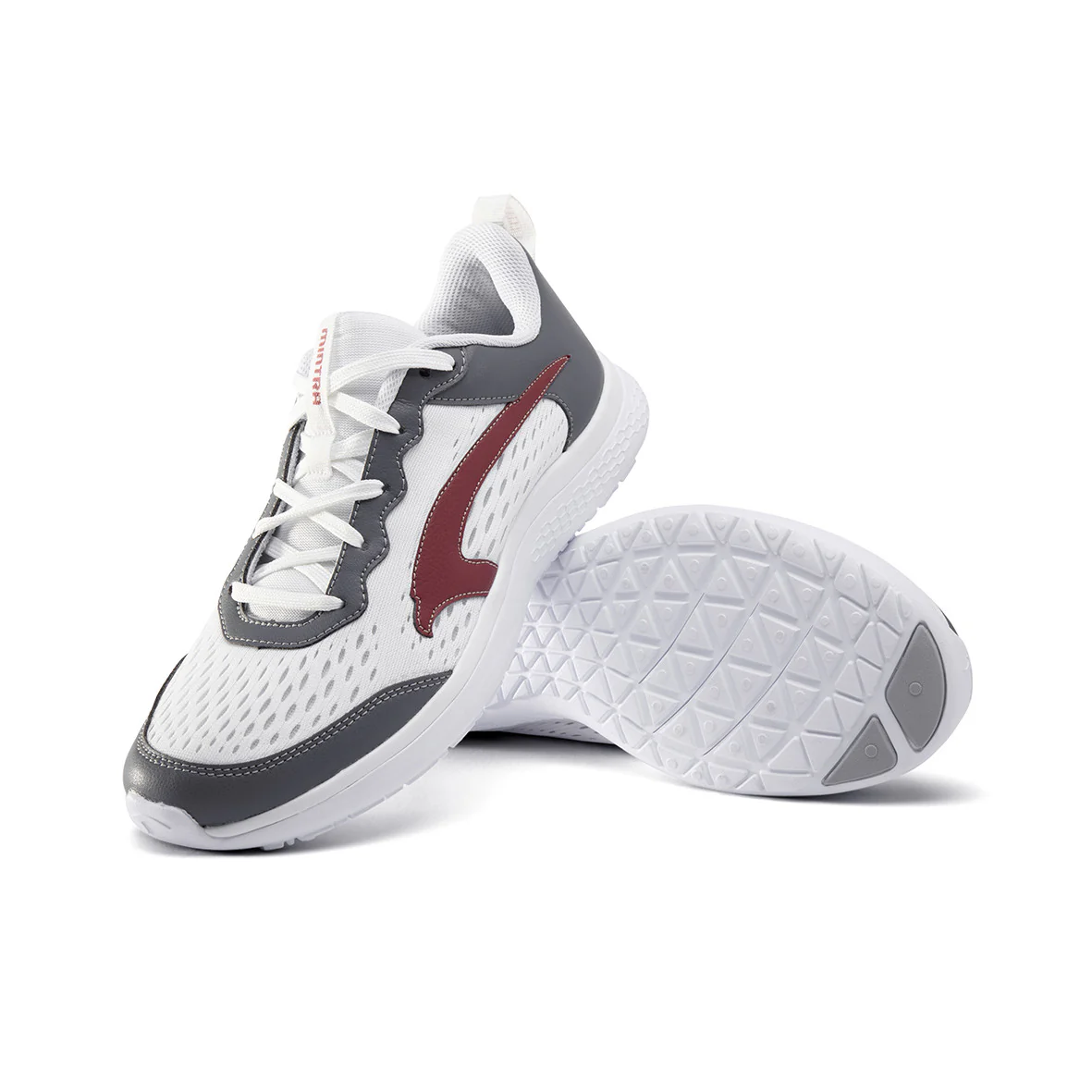 Mintra Edge - Chaussures de running - Femmes - Blanc/Gris/Bordeaux – Image 4