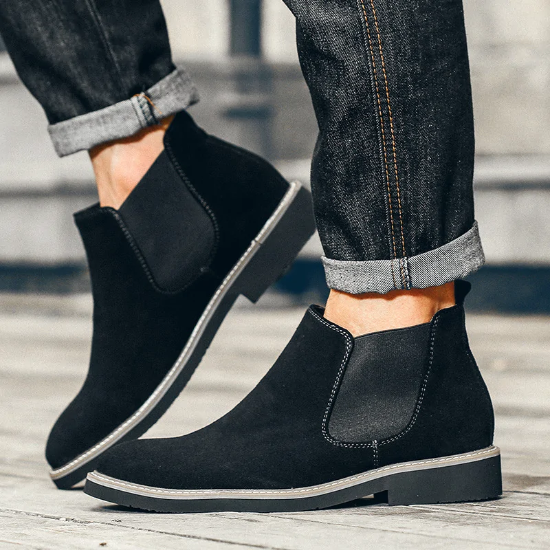 ClassiqueChic – Bottes Chelsea en Daim pour Hommes – Image 8