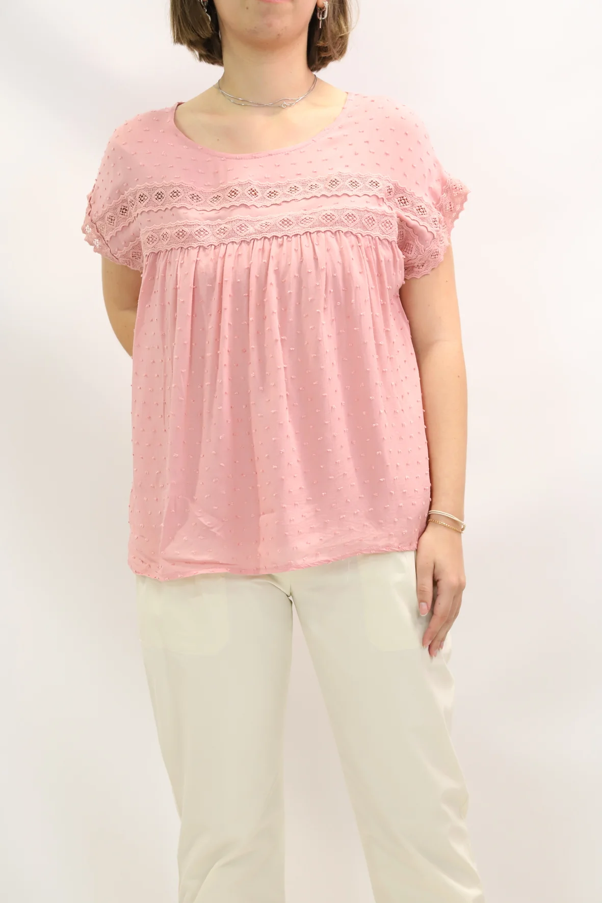 Blouse rose Taille S – Image 2