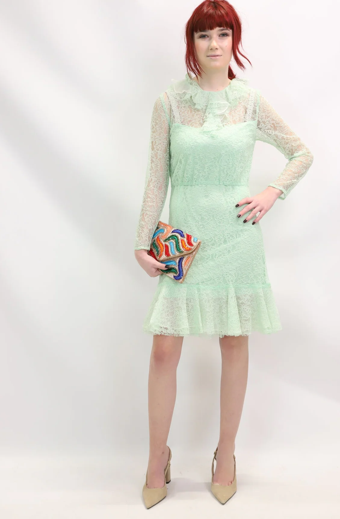 Robe vert d'eau en dentelle Sandro Tailles XS,S,M - NEUF