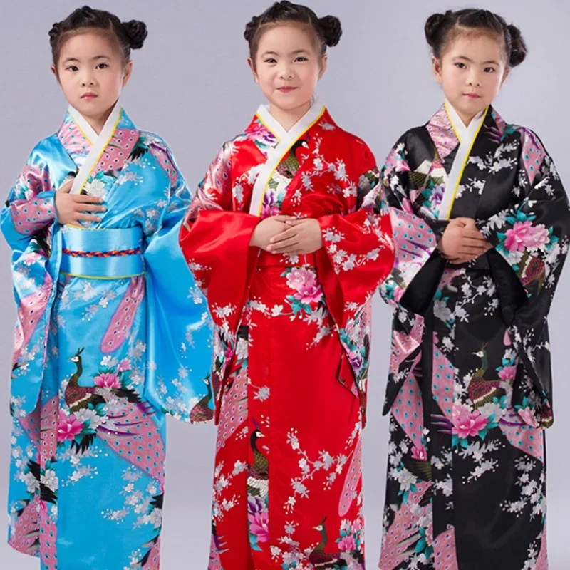 Kimono Japonais Petite Fille Satin/Polyester – Image 2