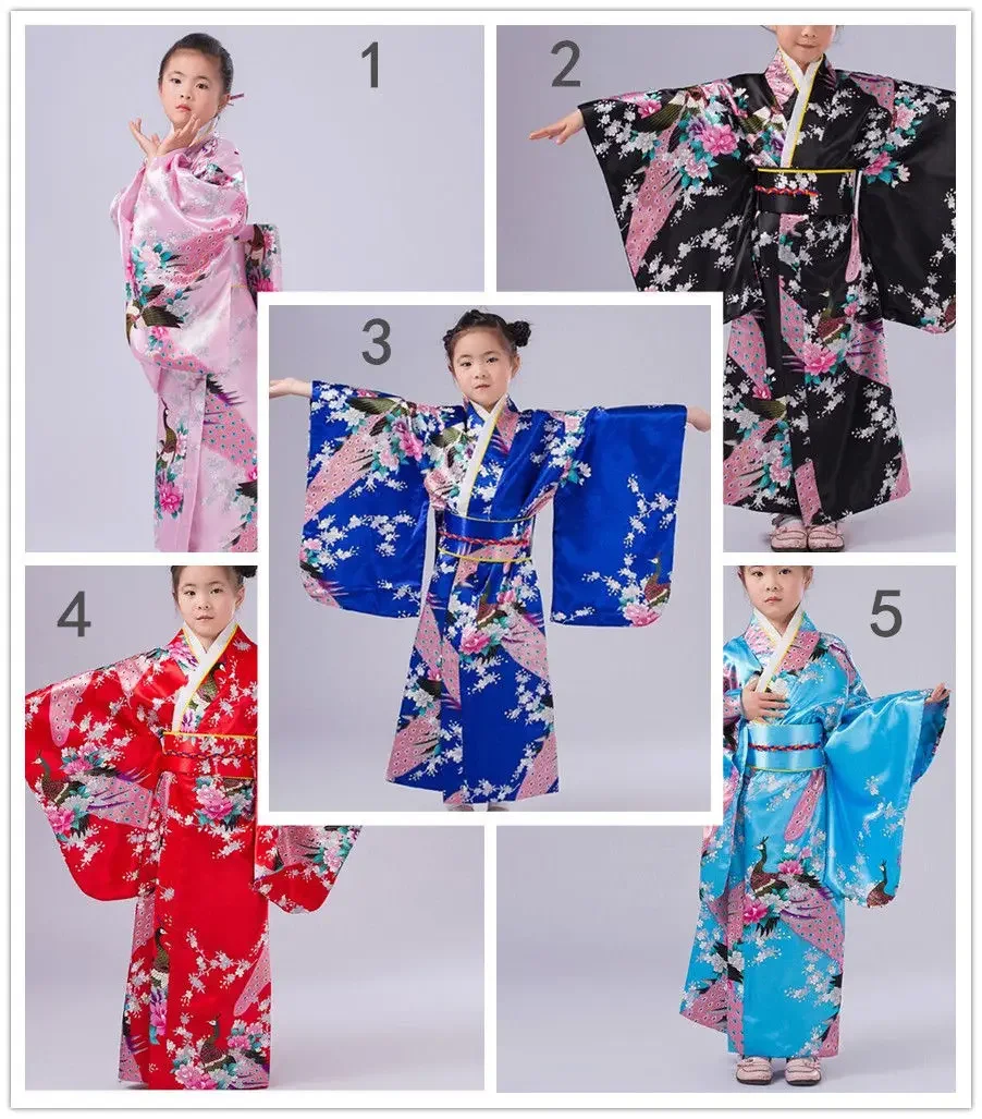 Kimono Japonais Petite Fille Satin/Polyester – Image 3