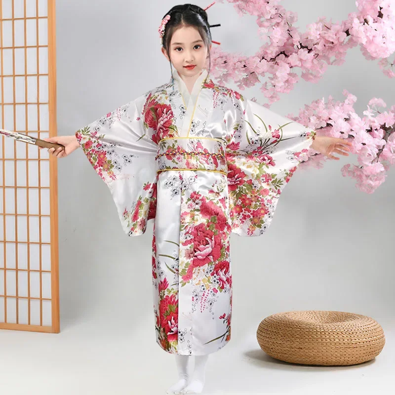 Kimono Japonais Petite Fille Satin/Polyester – Image 4