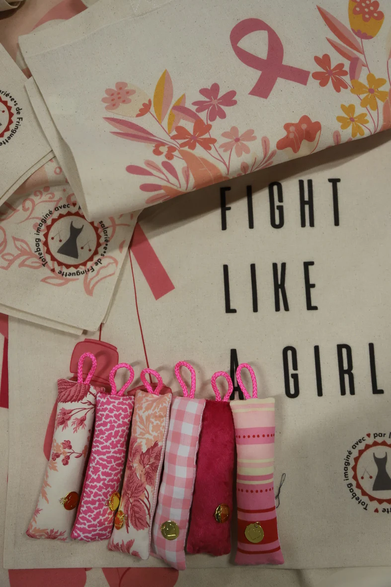 Porte clé OCTOBRE ROSE Fringuette La Ligne