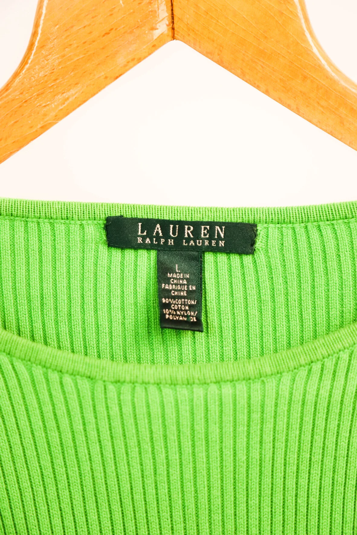 Pull vert et bleu Ralph Lauren Taille L – Image 3