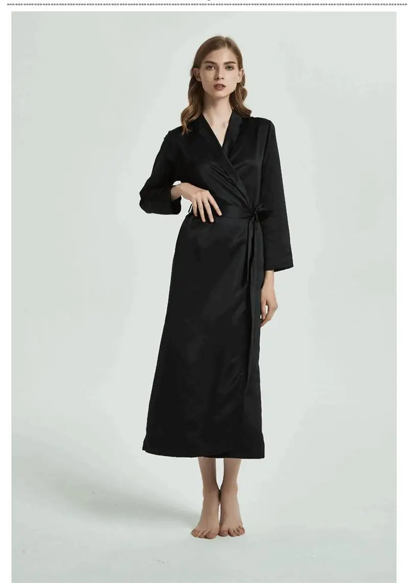 Peignoir et nuisette Femme Imitation Soie – Image 5