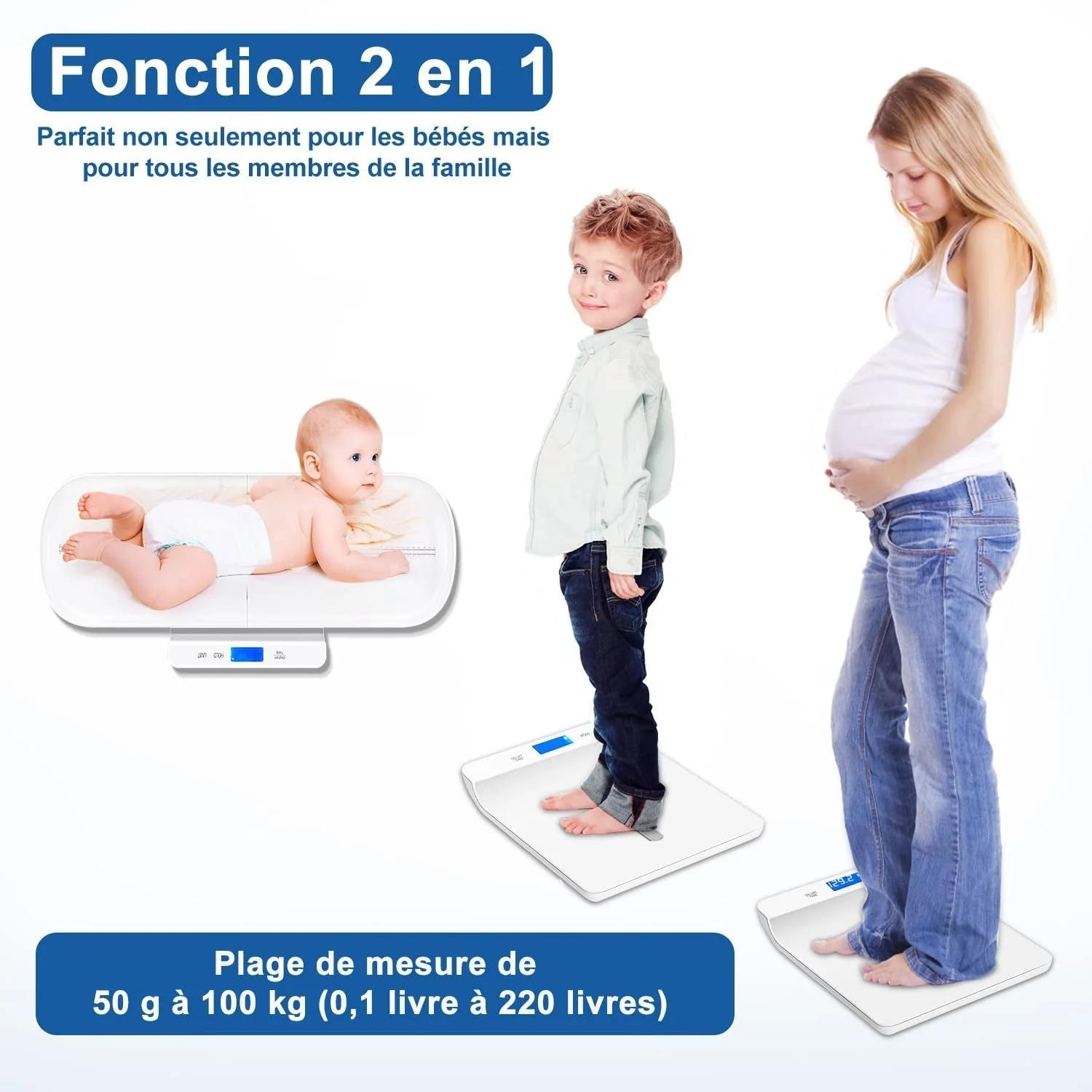 Pèse-Bébé Précis - Balance Multifonctionnelle avec Plateau Amovible - Précision 10g – Image 5