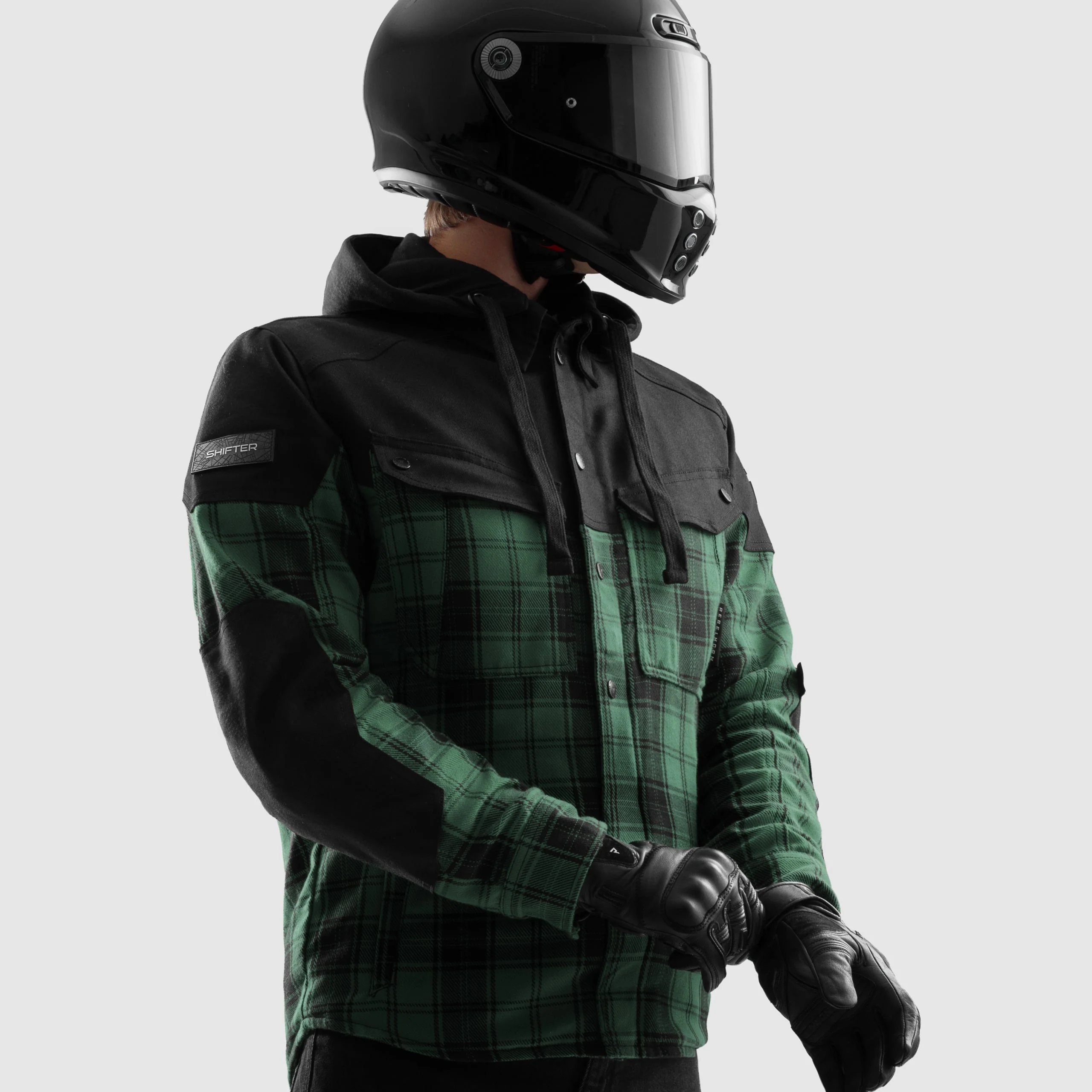 Shifter Noir/Vert Chemise Moto – Image 4