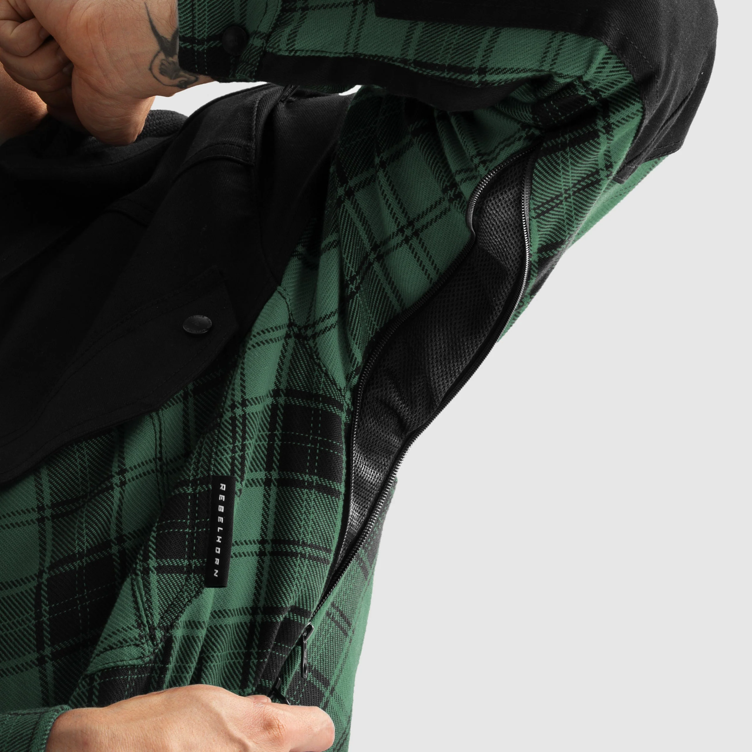 Shifter Noir/Vert Chemise Moto – Image 7