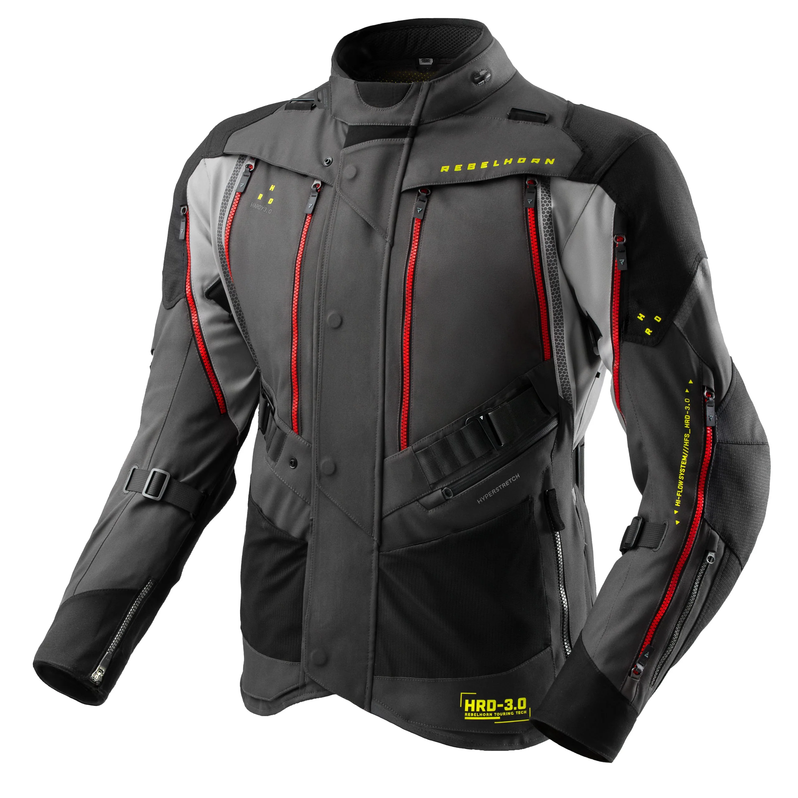 Rebelhorn Hardy 3.0 Anthracite/Grey/Yellow Veste Textile