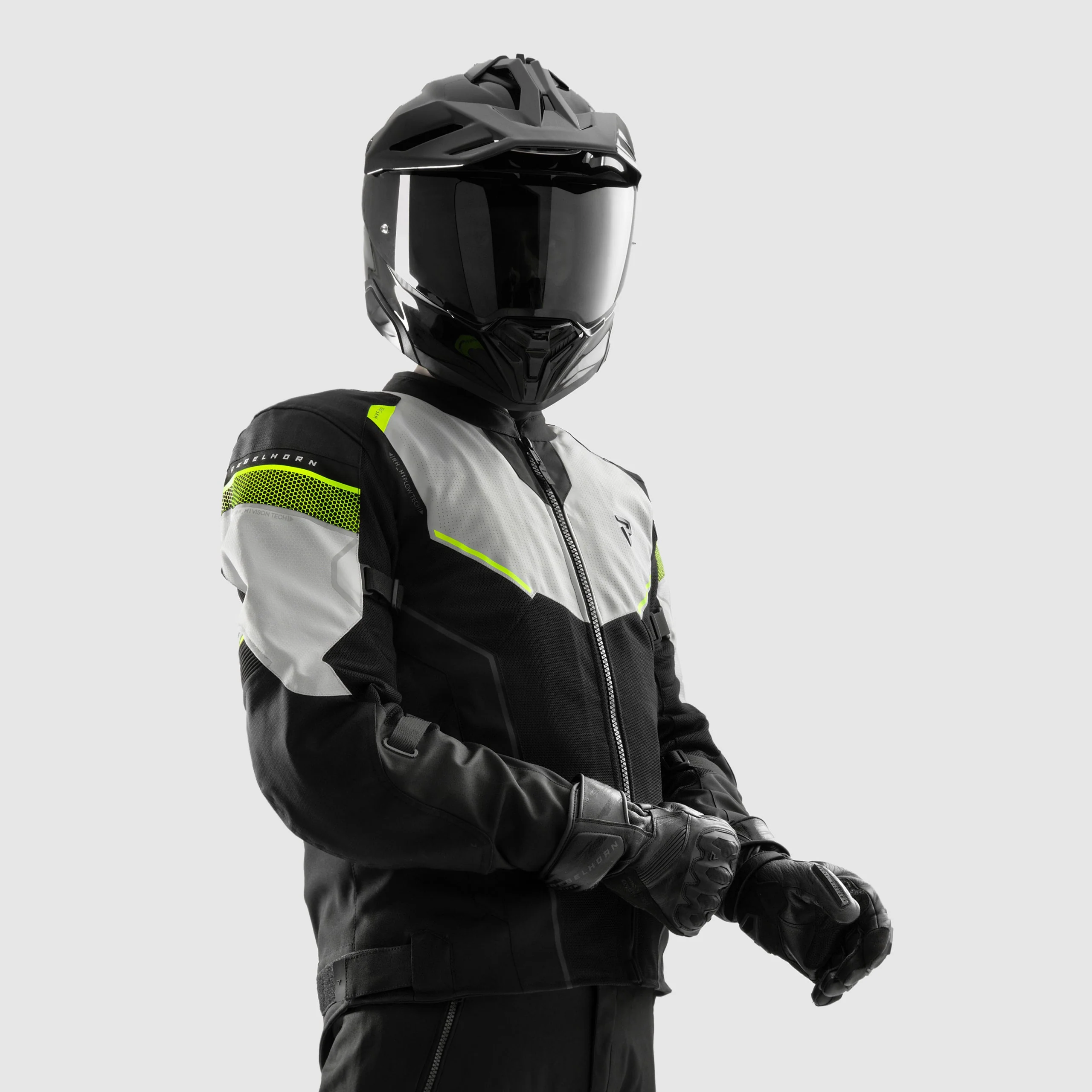 Rebelhorn Hiflow V Black/Grey/Fluo Veste Textile – Image 4