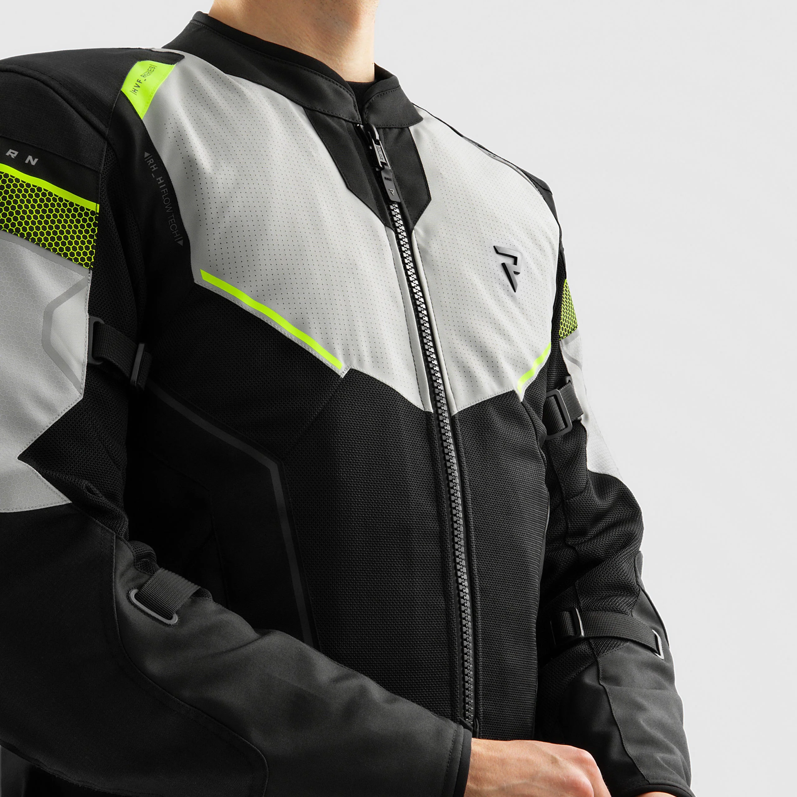 Rebelhorn Hiflow V Black/Grey/Fluo Veste Textile – Image 5