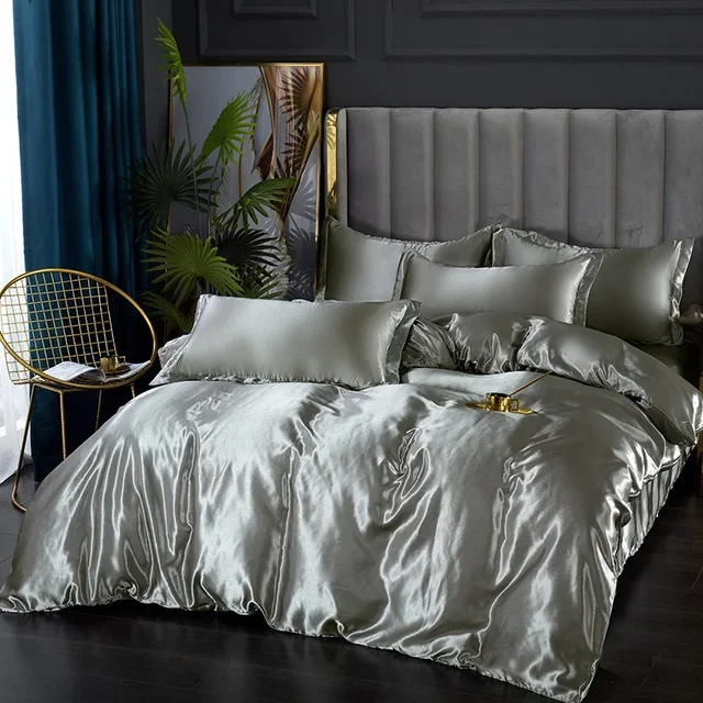 LuxeSatin - Ensemble de literie en satin doux et élégant – Image 3