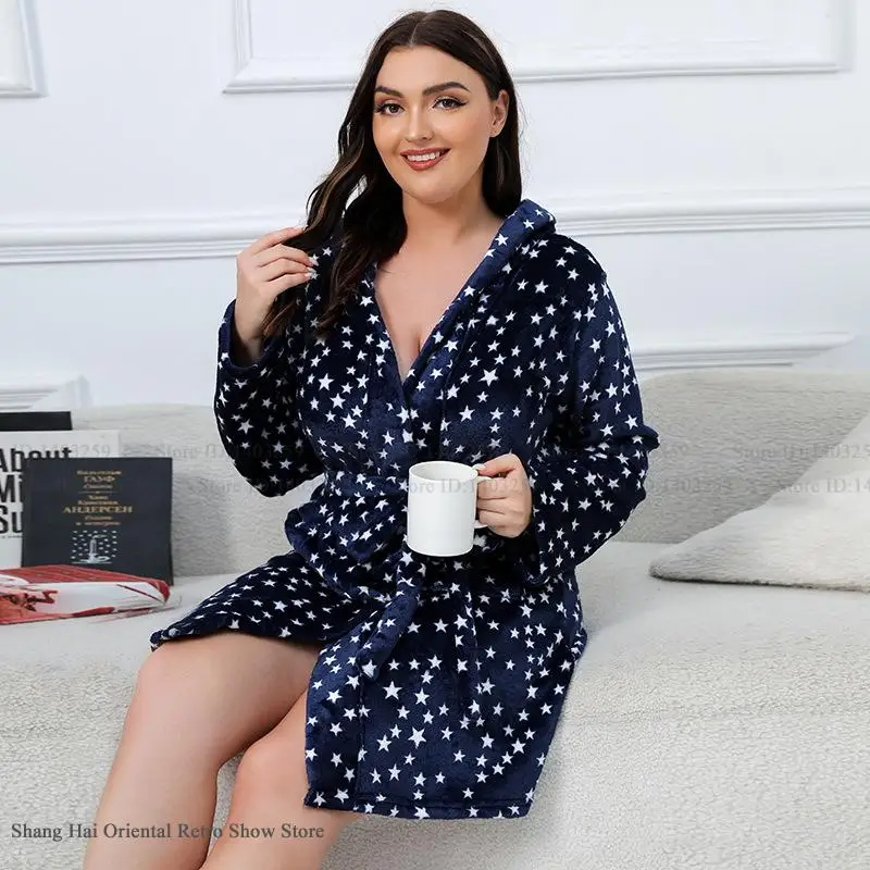 Peignoir Femme Noël Flanelle Grande taille – Image 5