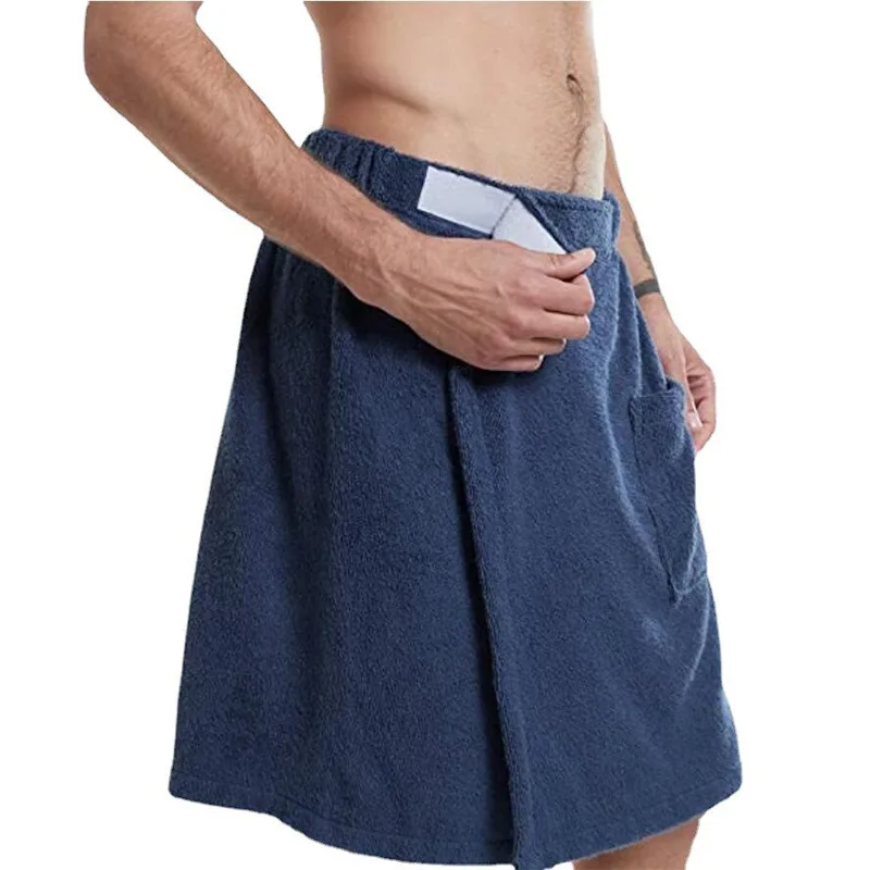 Serviette de Bain Homme en tissu polaire avec poche – Image 3
