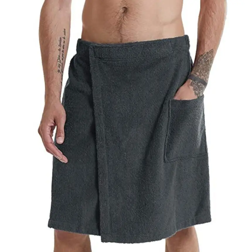 Serviette de Bain Homme en tissu polaire avec poche – Image 4