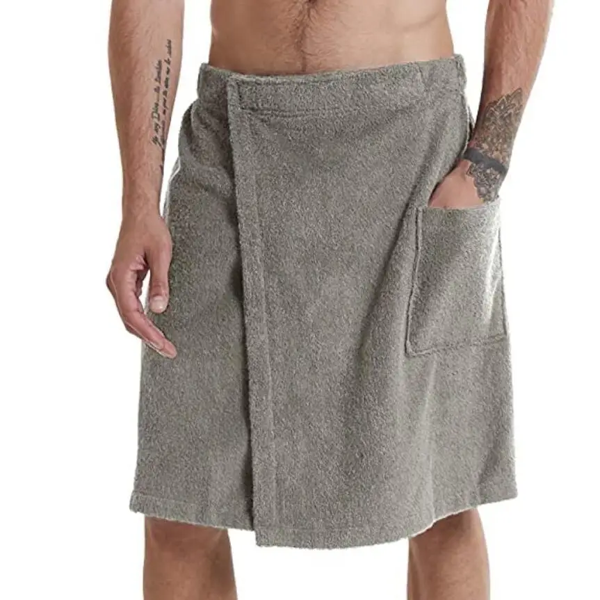 Serviette de Bain Homme en tissu polaire avec poche – Image 7