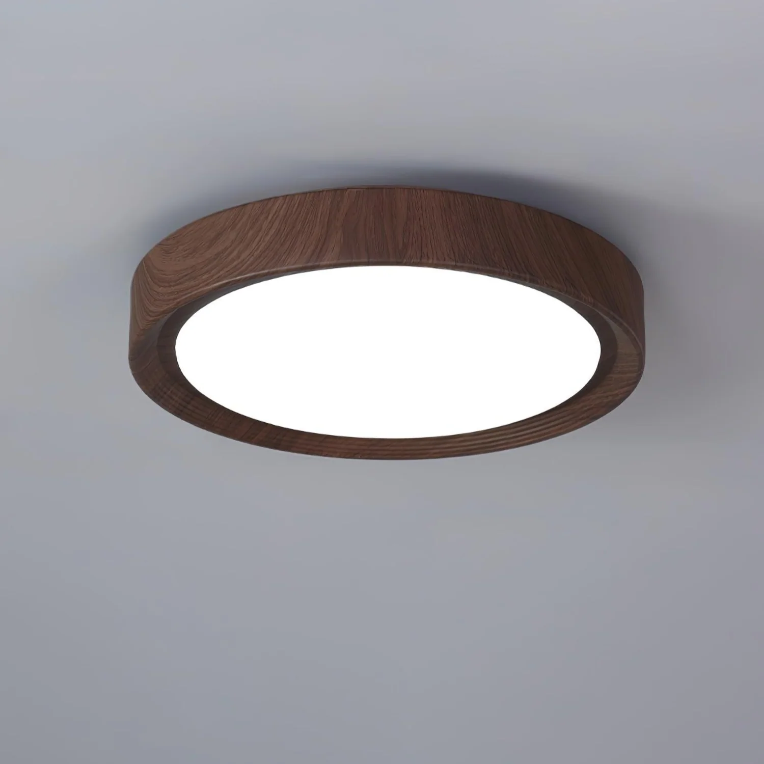 ÉléganceWood - Plafonnier Moderne avec Finition en Bois et LED Intégréesv – Image 4