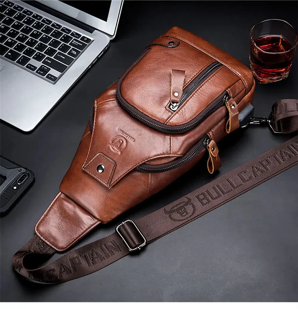 CuirConnect - Sac Bandoulière en Cuir avec Port USB Intégré – Image 5